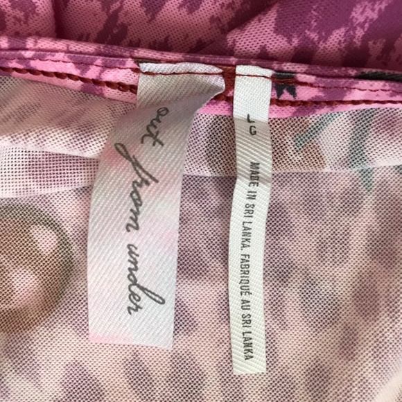 NWT Out From Under Mon Amor Lace Strap Mesh Slip Dress L Blush Pink Red Cherry - Picture 11 of 13